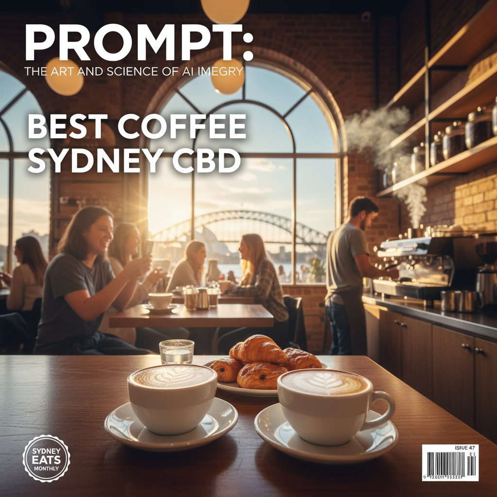 alt_text Sydney CBD café scene: sunlight, latte art, city views, and people enjoying artisan coffee inside.