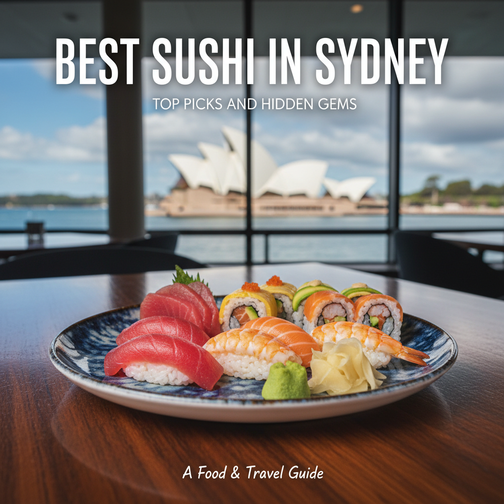 Best Sushi in Sydney: Elegant platter with fresh sushi by the Opera House, top hidden gems inside.